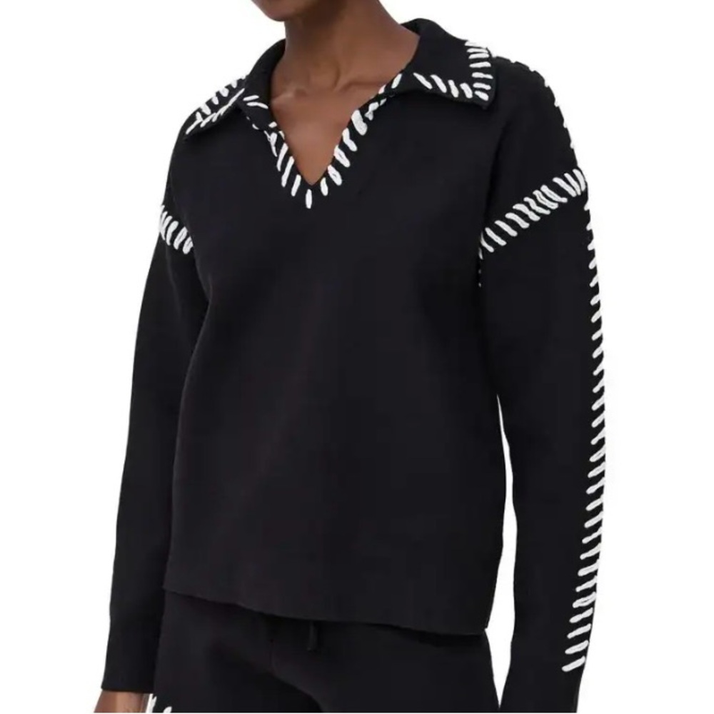 NWT English Factory Black and White Knit Sweater Sz XS